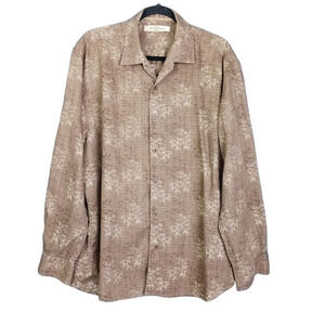 Tommy Bahama Brown Printed Casual Button-Down Shirt